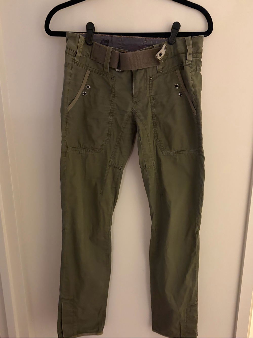 G-Star Raw Olive Green Cargo Pants with Web Belt